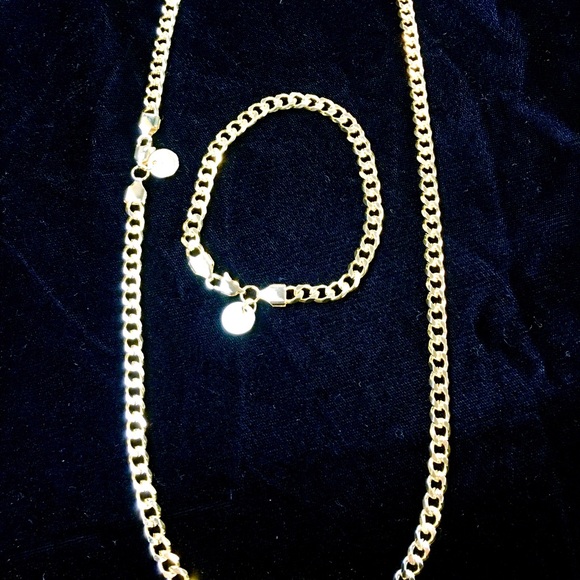 CUBAN LINK 18K GOLD CHAIN BRACELET MADE IN ITALY